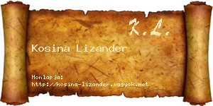 Kosina Lizander névjegykártya